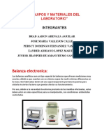 "Equipos Y Materiales Del Laboratorio": Balanza Electronica