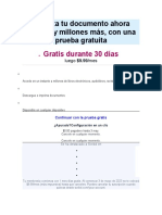 Disfruta Tu Documento Ahora Mismo, y Millones Más, Con Una Prueba Gratuita