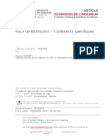 Spectrométrie de Masse - Principe Et Appareillage: c5201 Eaux de Distribution - Traitements Spécifiques