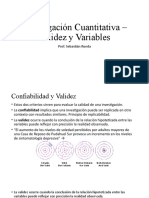 Investigación Cuantitativa - Validez y Variables: Prof. Sebastián Rueda