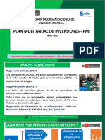 Plan Multianual de Inversiones - Pmi: Dirección de Organizaciones de Usuarios de Agua