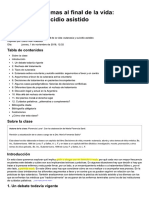 Clase 6. Problemas Al Final de La Vida, Eutanasia y Suicidio Asistido