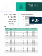 Rectangular & Square Hollow Sections: Australian Standards