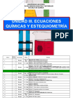 Unidad Iii. Ecuaciones Químicas y Estequiometría 1