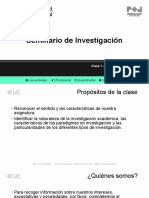 Seminario de Investigación: Clase 1 - Sesión Síncrona