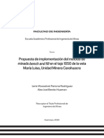 Propuesta de Implementación Del Método de Minado en El Tajo 1050 de La Veta María Luisa, Unidad Minera Carahuacra
