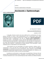 Teoria Do Conhecimento e Epistemologia em Educação: Por Alexsandro M. Medeiros