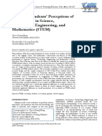 Secondary Students' Perceptions of Assessments in Science, Technology, Engineering, and Mathematics (STEM)