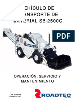 Vehículo de Transporte de Material Sb-2500C: Operación, Servicio Y Mantenimiento