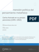 Hacia La Dimensión Política Del Pensamiento Metafísico: Carlos Astrada en Su Periplo Peronista (1945-1952)