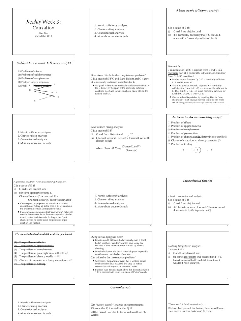 Oxford Metaphysics Lectures 2014 Week3 PDF Causality Metaphilosophy