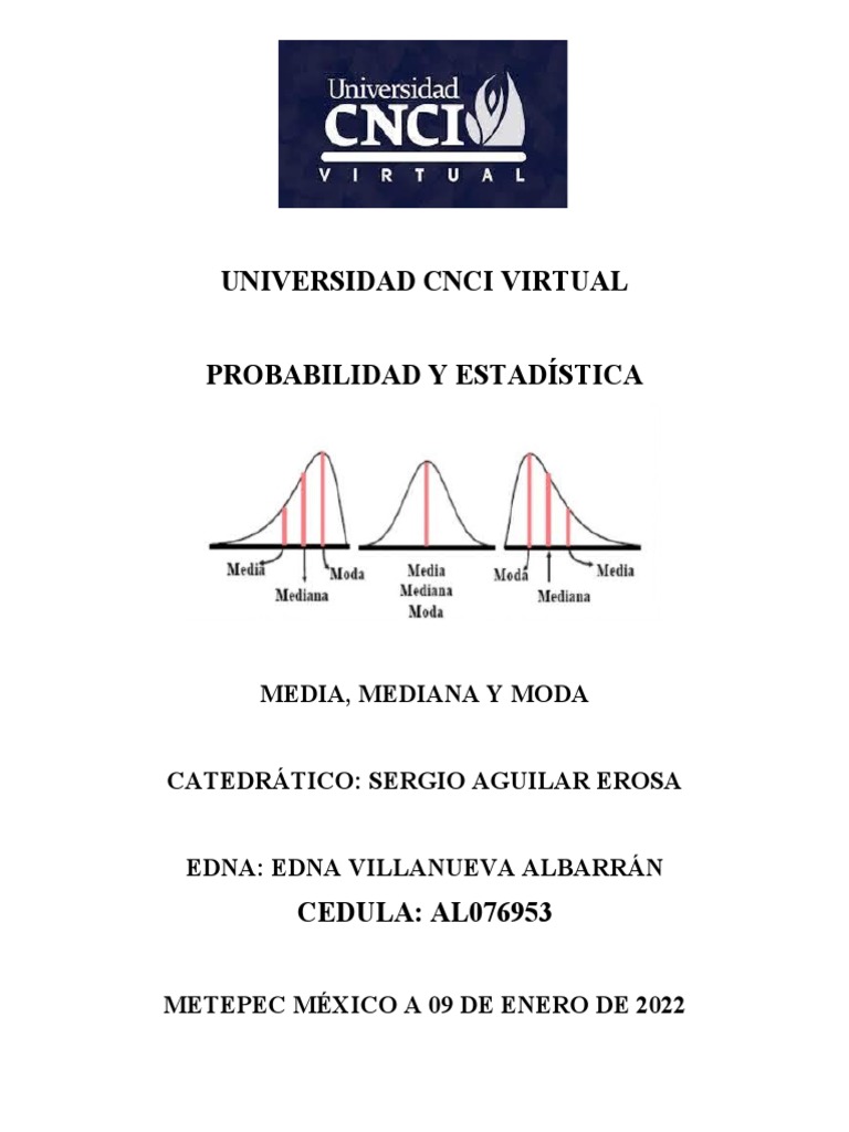 Media Mediana y Moda | PDF | Estadísticas | Mediana