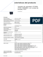 Hoja de Características Del Producto: Variador de Velocidad, ATV930, 37kW, 400/480V, Con Unidad de Frenado, IP21