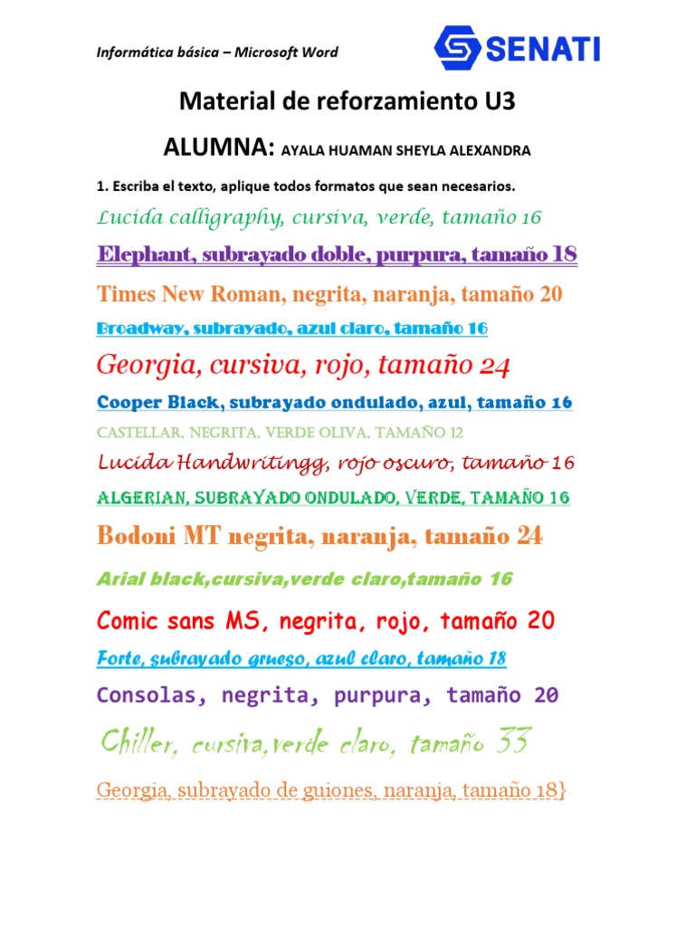 INFORMATICA 3 SINU-151 - Unidad03 - Material - Reforzamiento | PDF