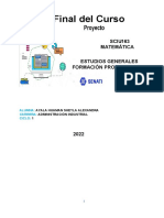 Trabajo Final Del Curso: SCIU-163 Matemática Estudios Generales Formación Profesional