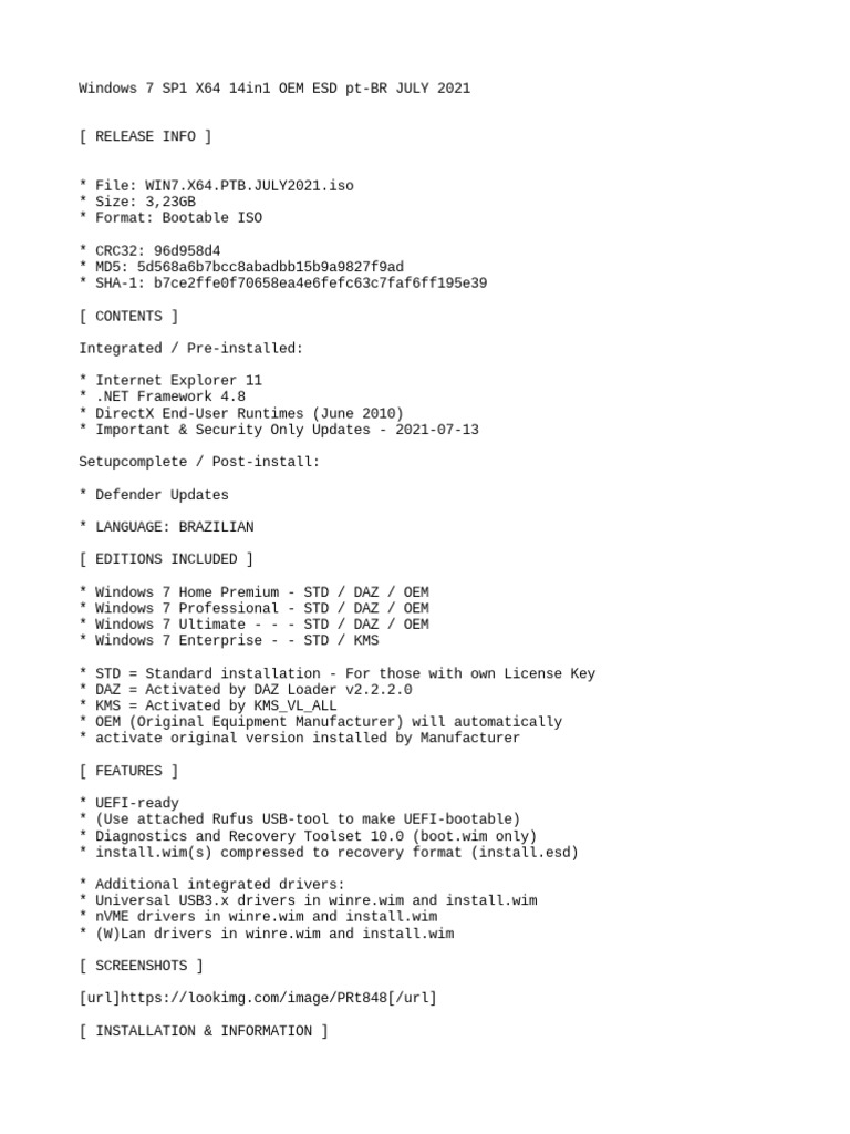Windows 7 Sp1 X64 14in1 Oem Esd Pt Br July 2021 Gen2 Pdf