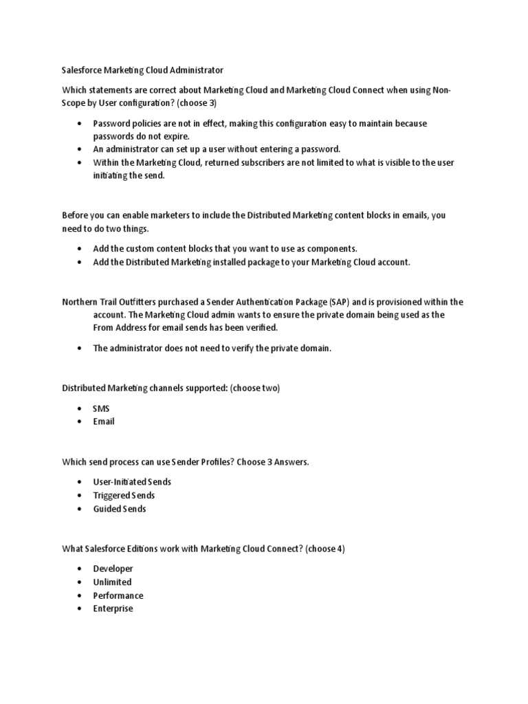 Salesforce Marketing Cloud Admin Guide | PDF | Cloud Computing | Marketing
