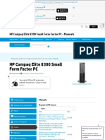 HP Compaq Elite 8300 Small Form Factor PC - Manuals