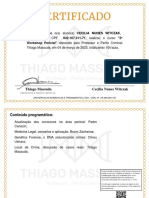 Certificamos Que o (A) Aluno (A) CECILIA NUNES WITCZAK, Portador (A) Do CPF 042.167.311-71, Realizou o Curso "2º