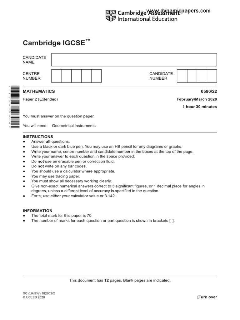 Numbers 0580 Igcse