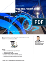 Robotic Process Automation RPA Bootcamp: Munich, March 7, 2016