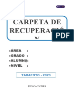 Carpeta de Recuperació N: Área: Grado: ALUMN@: Nivel