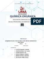 Química Orgánica: Facultad de Ciencias de La Salud Escuela Profecional de Farmacia Y Bioquímica