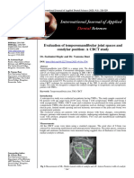 Evaluation of Temporomandibular Joint Spaces and Condylar Position - A CBCT Study