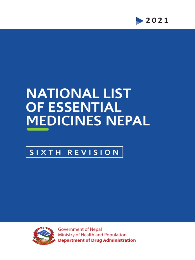 Latest National List Of Essential Medicines