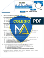 Examen Diagnóstico Economía 4° Sec.