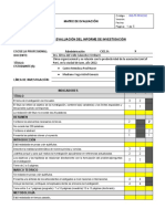 Matriz de Evaluación Del Informe de Investigación X Ciclo 2