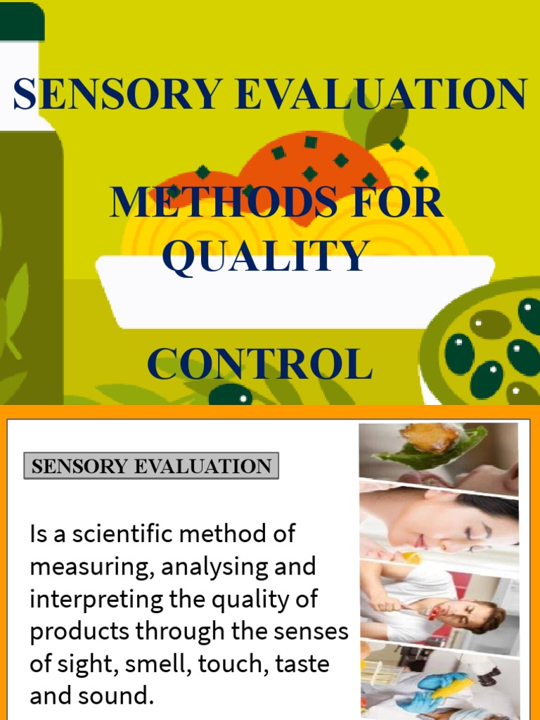 Sensory Evaluation Methods Overview | PDF | Wellness