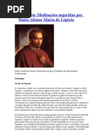 As Sete Meditações sugeridas por Santo Afonso Maria de Ligório