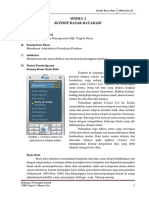 Modul I Konsep Dasar Database: A. Standar Kompetensi