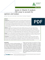 Misleading Measures in Vitamin D Analysis: A Novel LC-MS/MS Assay To Account For Epimers and Isobars