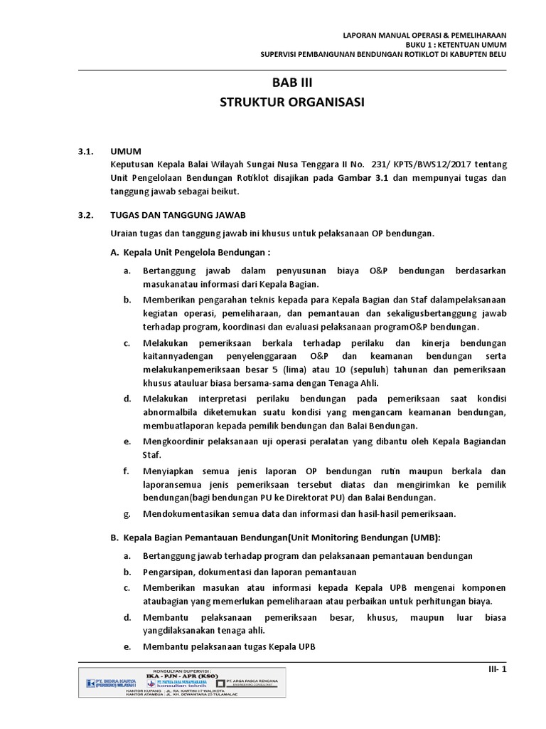 BAB 3 Struktur Organisasi | PDF