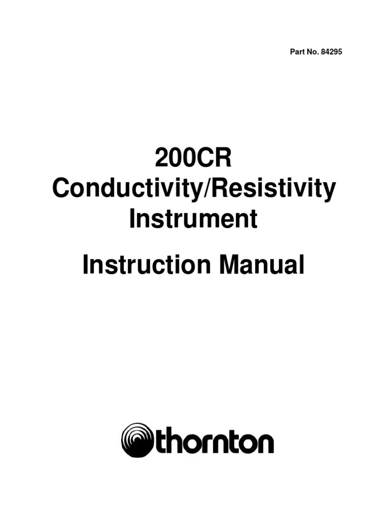 Thornton 200CR | PDF | Menu (Computing) | Relay