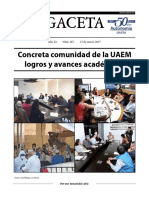 Concreta Comunidad de La UAEM Logros y Avances Académicos: Año 22. Núm. 467. 15 de Marzo 2017