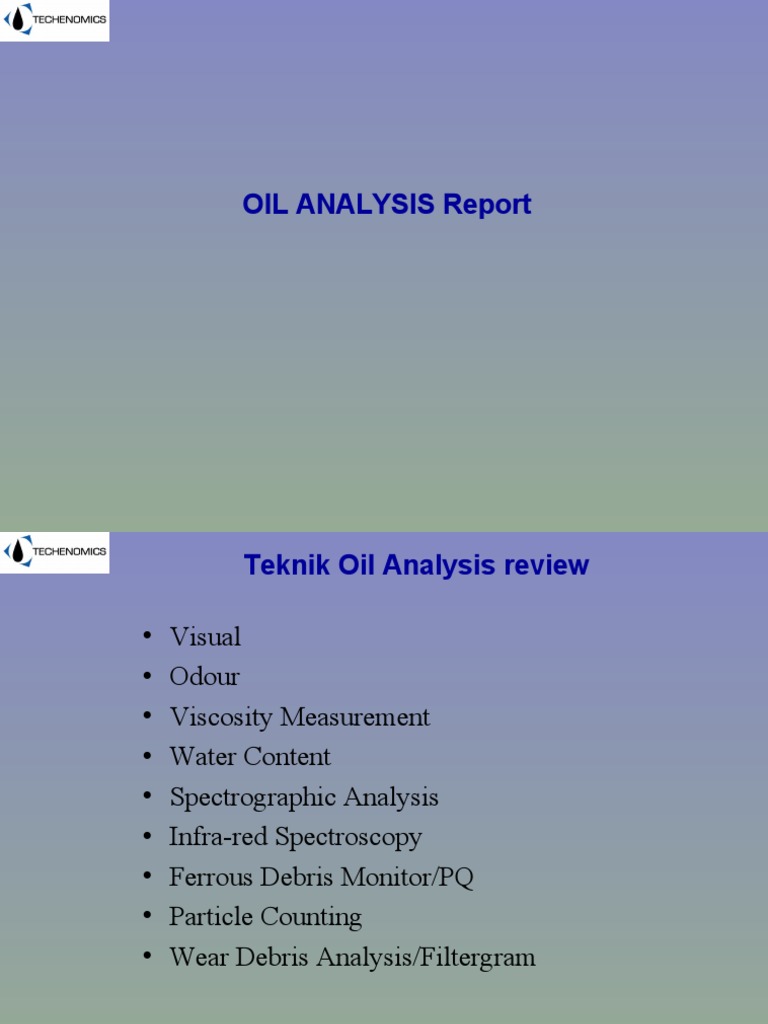 Comprehensive Oil Analysis Techniques | PDF | Bearing (Mechanical) | Piston