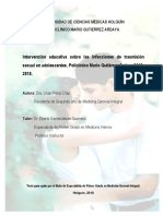 Intervención Educativa Sobre Las Infecciones de Trasmisión Sexual en Adolescentes. Policlínico Mario Gutiérrez Ardaya 2017-2018