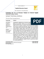 Evaluating Discourse Markers in English Education Journal Articles