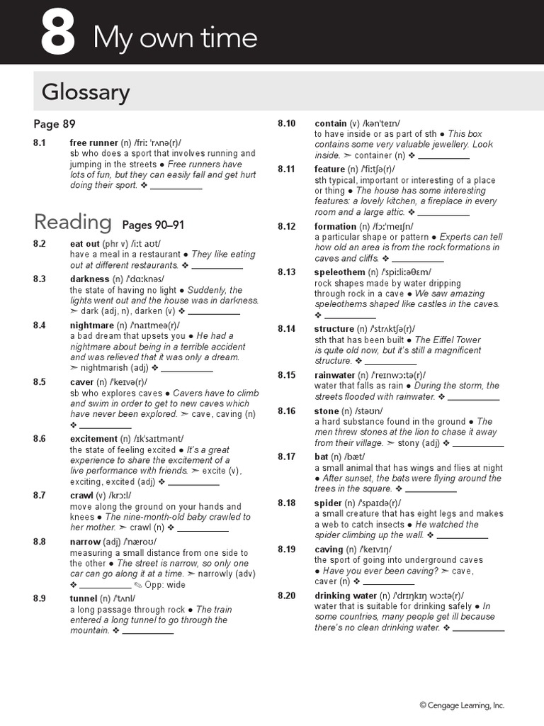 b1 Wordlist Unit 8 | PDF | Poetry