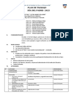 Plan de Trabajo Día Del Padre-2023: "Año de La Uñidad, La Paz y El Desarrollo"