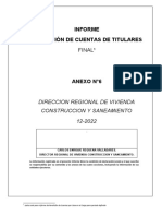 Modelo de Informe de Rendición de Cuentas de Titulares - Entidades - Anexo N°06