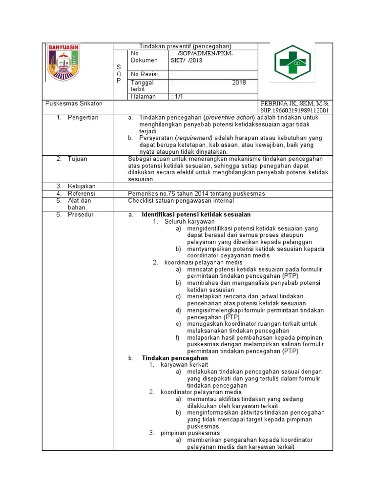 3.1.6.3 Ada Prodedur Tindakan Preventive PDF