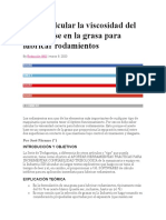 Cómo Calcular La Viscosidad Del Aceite Base en La Grasa para Lubricar Rodamientos