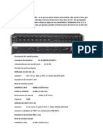 SEÑAL DE LINEA INTERFAZ TASCAM US-16X08