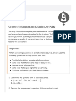 Geometric Sequences & Series Activity