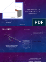 Elementos de Unión Roscados Examen #1: Estudiante: - Marcos Rojas Profesor: - Ramiro Márquez Septiembre, 2022