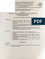 Penetapan Jadwal Pelaksanaan Kegiatan Posbindu PTM Upt Puskesmas Pedamaran